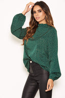 Green Polka Dot Top