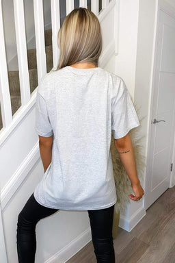 Grey Butterfly Printed Tee