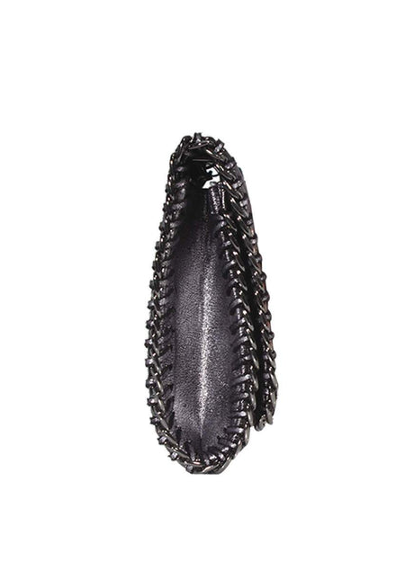 Grey Chain Detail Clutch Bag