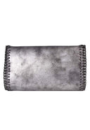 Grey Chain Detail Clutch Bag