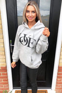 Grey Love Hoodie