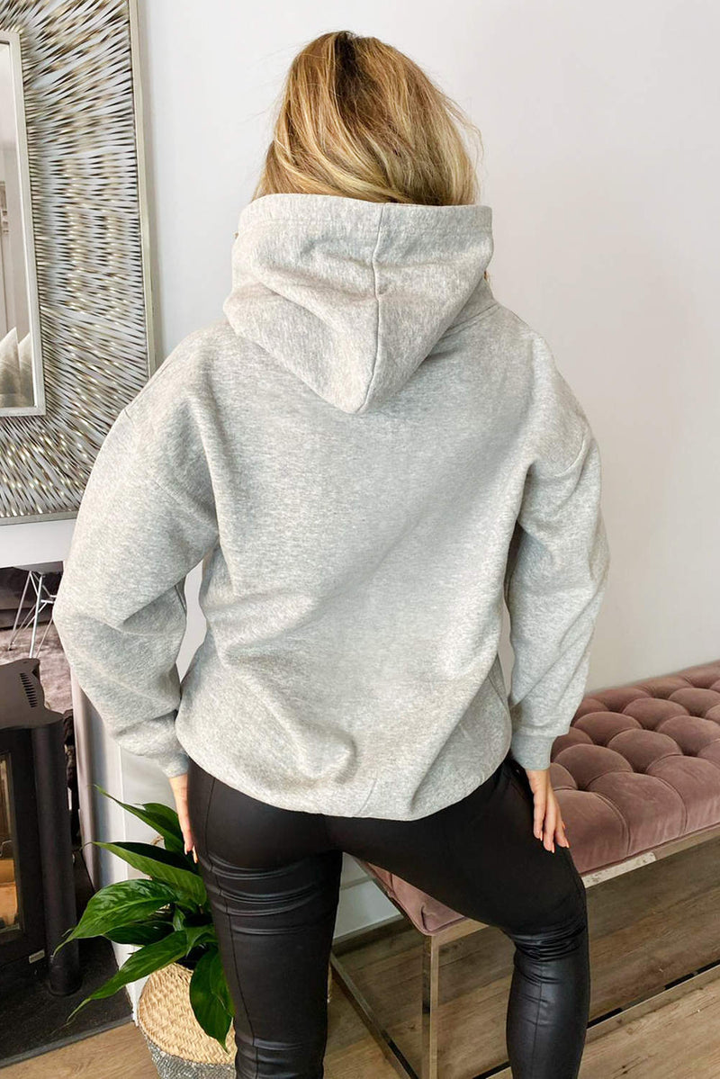 Grey YSLOVE Oversized Hoodie