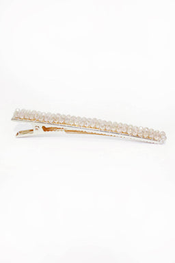 Rose Gold Beaded Hair Clip
