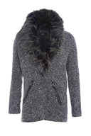 Tweed Fur Collar Jacket
