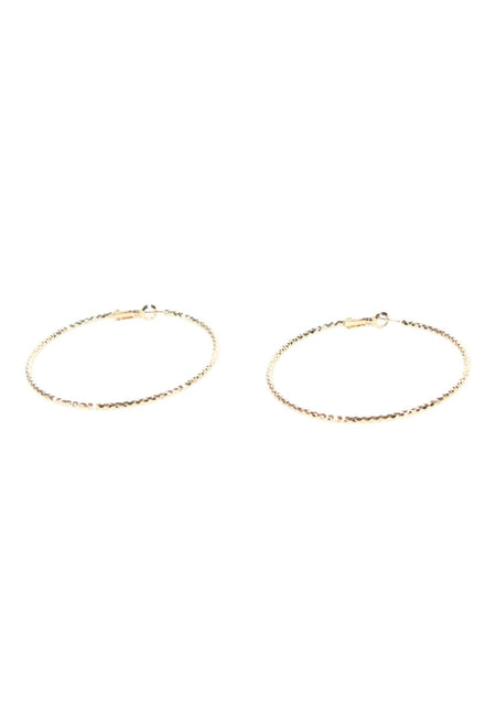 Gold Textured Hoop Earrings