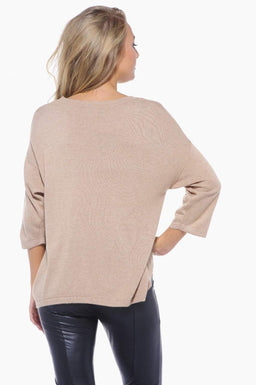 Heart Knit Three Quarter Sleeve Jumper