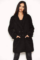 Black Teddy Faux Fur Coat