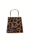 Leopard Mini Patent Bag With Gold Ring