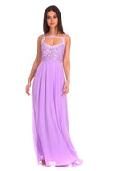 Lilac Crochet Top Maxi Dress