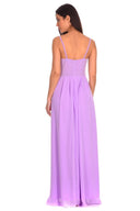 Lilac Crochet Top Maxi Dress