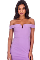 Lilac Off The Shoulder Maxi Dress