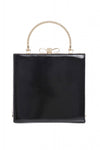 Detailed Handle  Patent Clutch Bag