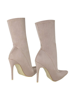 Mocha Stiletto Heel Boots