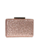 Mini Champagne Clutch With Gold Fastening
