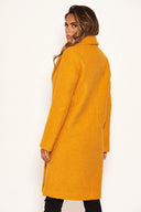 Mustard Long Teddy Coat