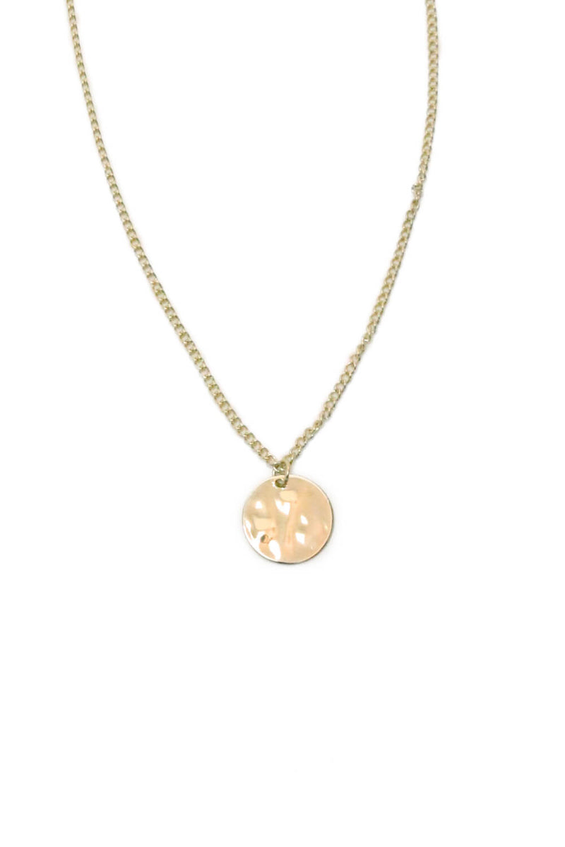 Gold Dainty Circle Necklace
