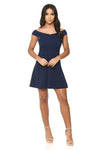 Navy Bardot Skater Dress