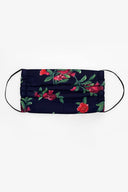 Navy Floral Face Covering