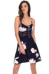 Navy Floral Swing Dress