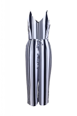 Striped Culotte Jumpsuit