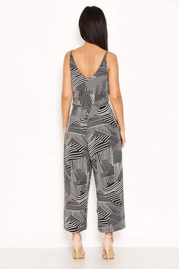 Printed Jumpsuit With Tie Waist
