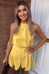 Yellow High Neck Playsuit