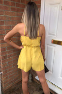 Yellow High Neck Playsuit