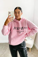 Pink YSLOVE Oversized Hoodie