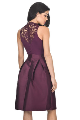 Plum 2 In 1 Crochet Midi Dress