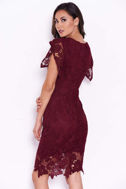 Plum Crochet Midi Dress