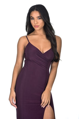 Plum Slinky Maxi Dress