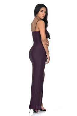 Plum Slinky Maxi Dress