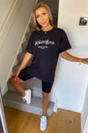 Black Saint West Love Slogan T-shirt