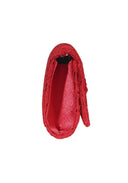 Red Crochet Detail Clutch Bag