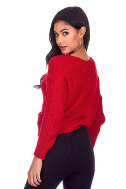 Red Reversible Twist Knot Jumper