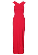 Red Split Maxi Dress