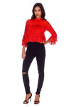 Red Tassel Top