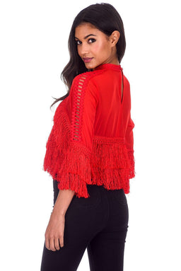 Red Tassel Top