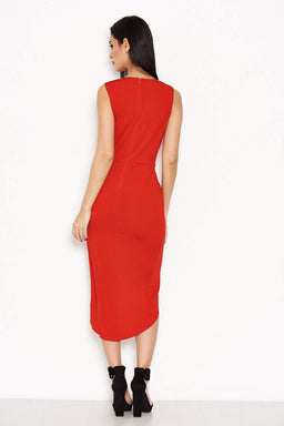 Red Wrap Bodycon Dress