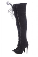 Lace Up Knee High Boots