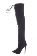 Lace Up Knee High Boots