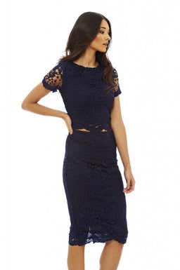 Short Sleeve Crochet Co-Ord