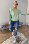 Sage Liberte Printed Sweatshirt