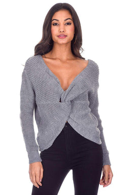 Silver Reversible Twist Knot Jumper