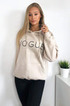 Stone Metallic Vogue Oversized Hoodie