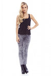 Plain Speckle High Waist Jean