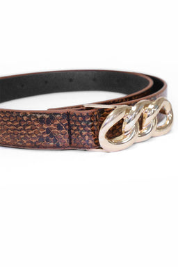 Tan Snake Print Belt