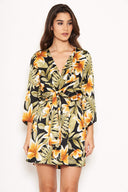 Tropical Knot Front Day Dress