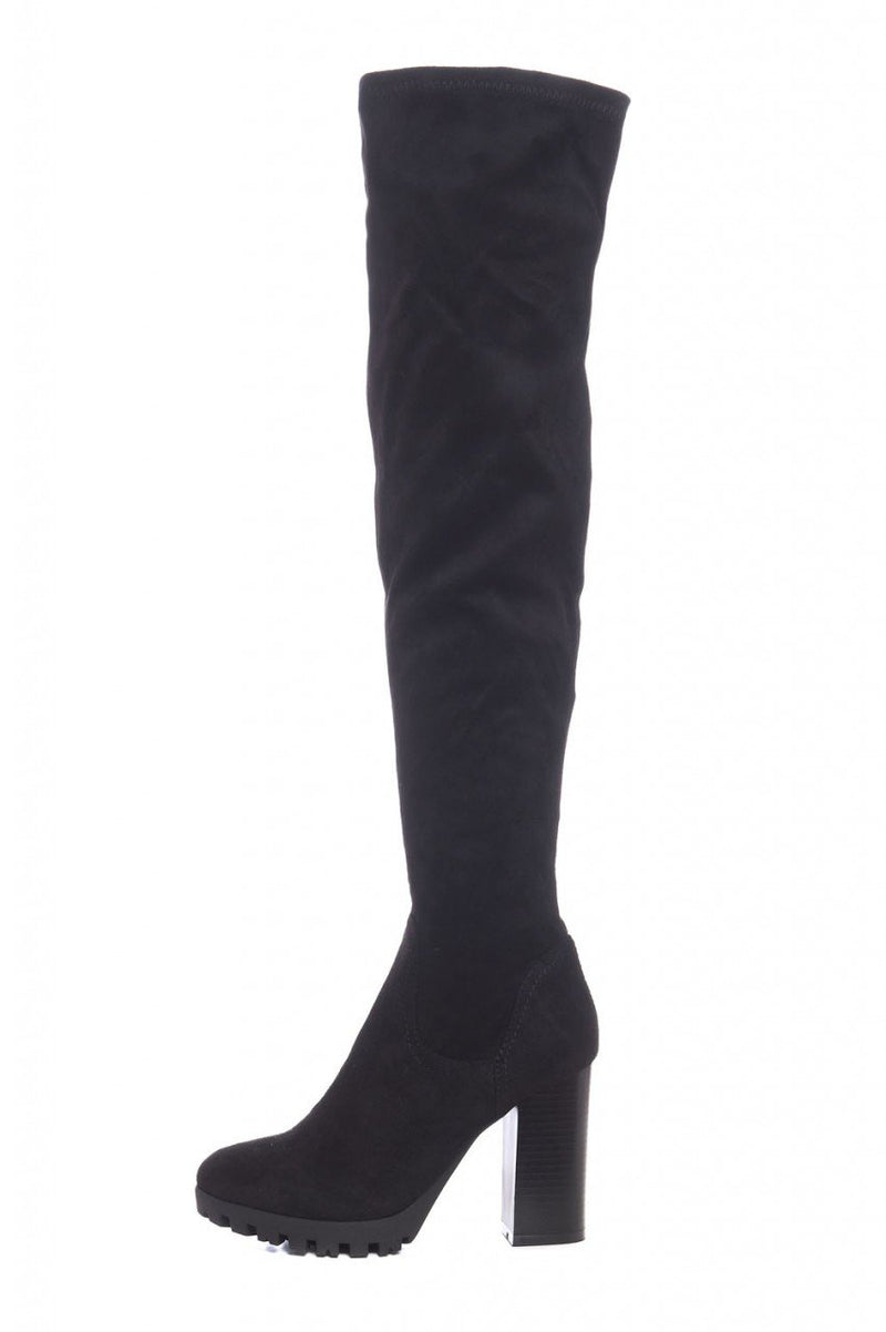 Faux Suede Knee High Boots