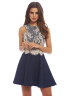 Lace Top Skater Dress